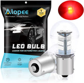 ALOPEE-9V-30V DC 1156 LED Bulb Red Super Bright 1156 Bulb Replacement for 20-99 1383 1139 1141 1003 LED Tail Lights Brake Lights High Mount Stop Lights, 33PCS 2835 Chips, Non Polarity, Pack of 2